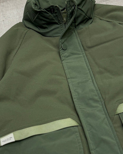 Olive bomber jacket with pockets