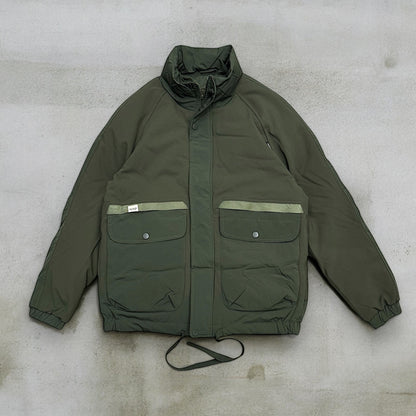 Olive bomber jacket with pockets