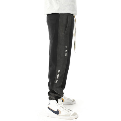 Oversized jogger pants with gray side line