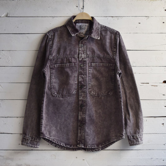 Washed denim overshirt