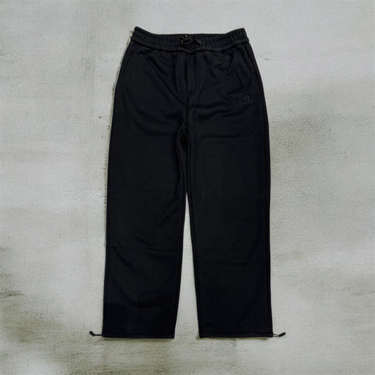 Wide leg basic sweatpants in black