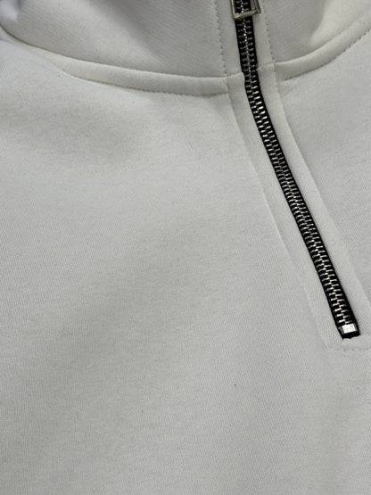 Relaxed fit basic quarter zipper sweatshirt