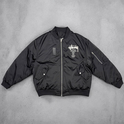 Bomber jacket with back signature