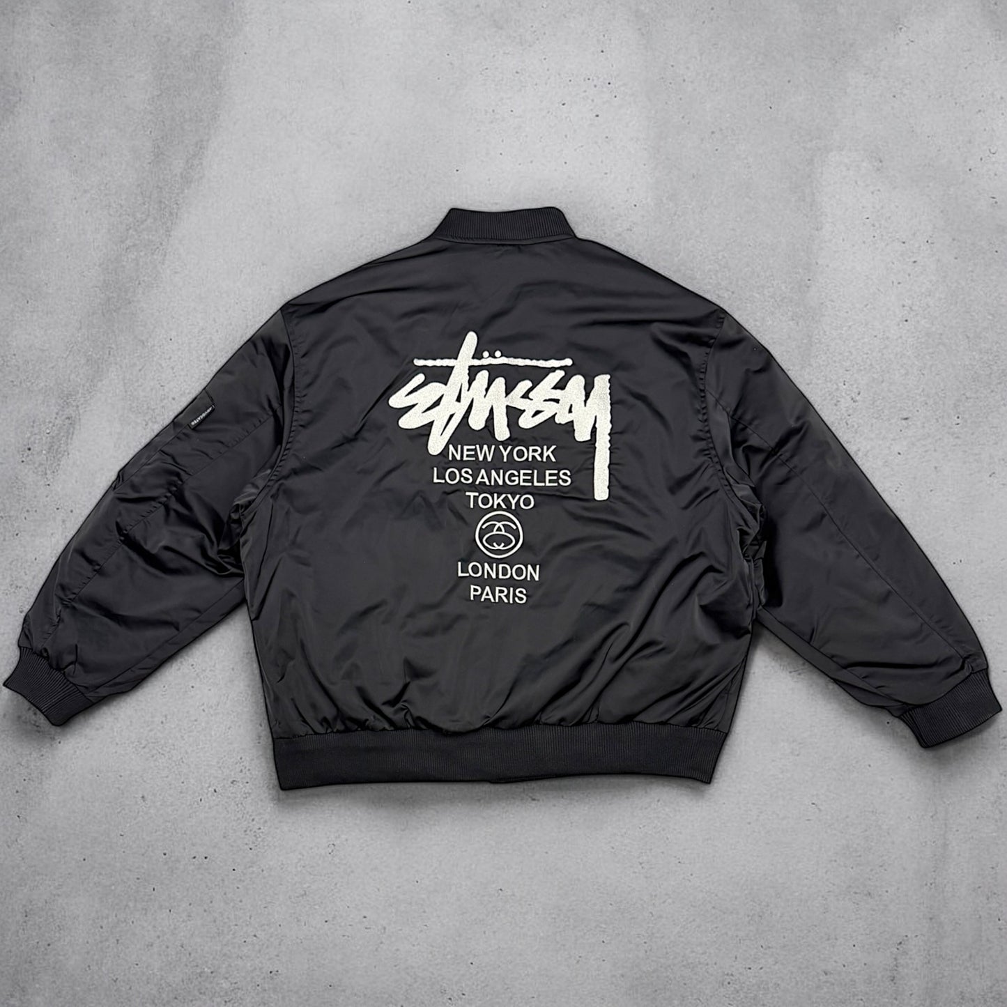 Bomber jacket with back signature